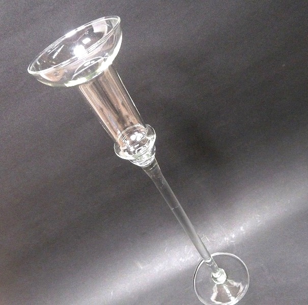 (☆BM)ガラス フラワーベース(0619GSL③)グラススタンド 花瓶 花入れ 高さ40㎝ テーブルデコレーション ウェディング 花器_画像3