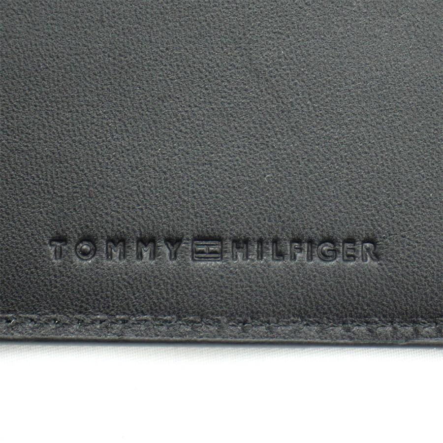 トミーヒルフィガー 財布 メンズ TOMMY HILFIGER 二つ折り札入れ レザー ブラック グローバルストライプ AM0AM08139 BDS_画像4