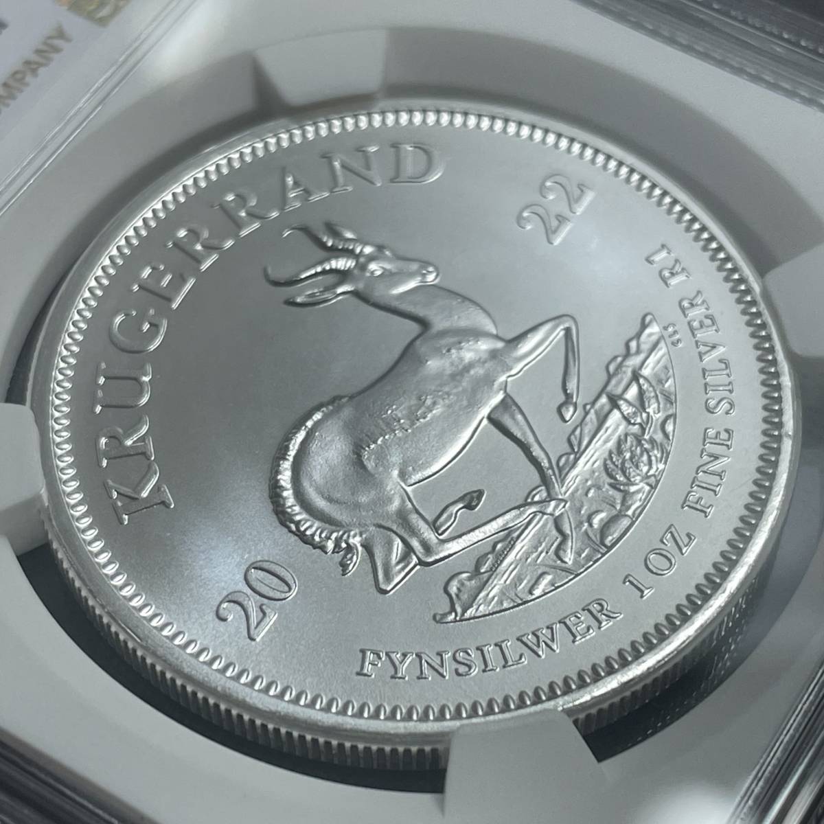 【1円出品】2022 南アフリカ 1オンス 銀貨 クルーガーランド NGC BU 地金型 アンティークコイン モダン_画像5