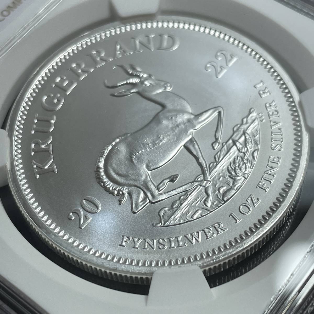 【1円出品】2022 南アフリカ 1オンス 銀貨 クルーガーランド NGC BU 地金型 アンティークコイン モダン_画像5