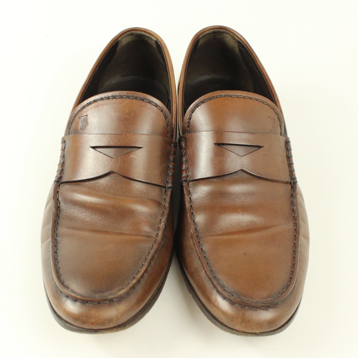 公式】 TOD'S トッズ 表記サイズ7.5 レザーシューズ コインローファー