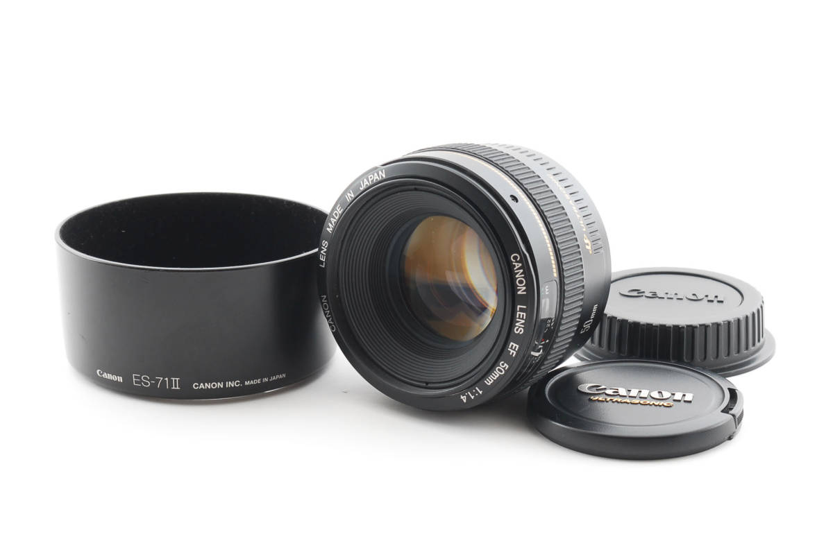 新品本物 F1.4 50mm EF キヤノン Canon ★動作品★ USM FRキャップ付 フード キヤノン 新品本物 F1.4 50mm EF キヤノン Canon ★動作品★ USM FRキャップ付 フード キヤノン