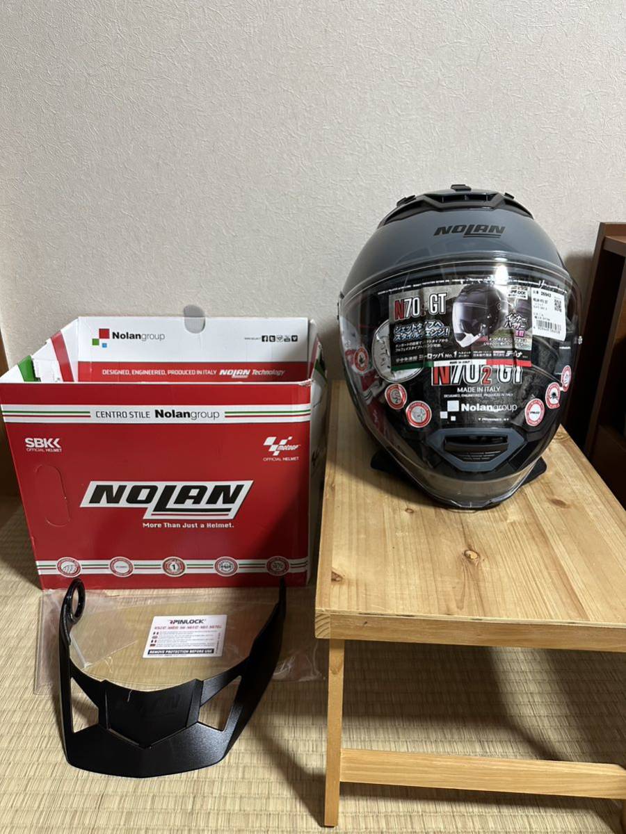 NOLAN N70-2GT ソリッド XLサイズ(61-62cm)スレートグレー | www
