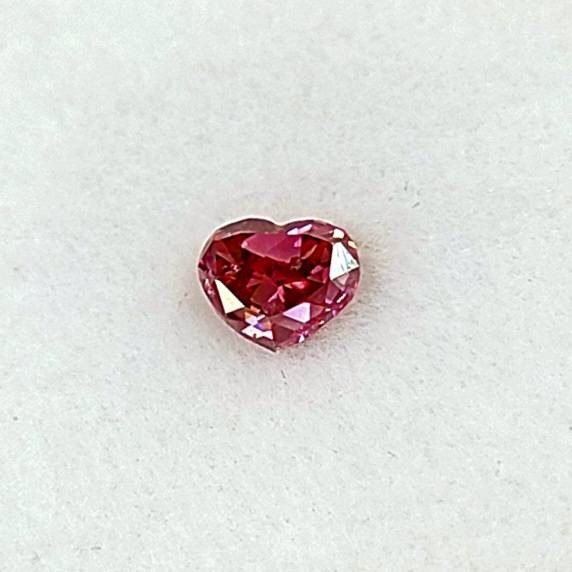 [GIA expert evidence attaching ]0.21ct FANCY PURPLISH RED Heart Shape natural red diamond loose 