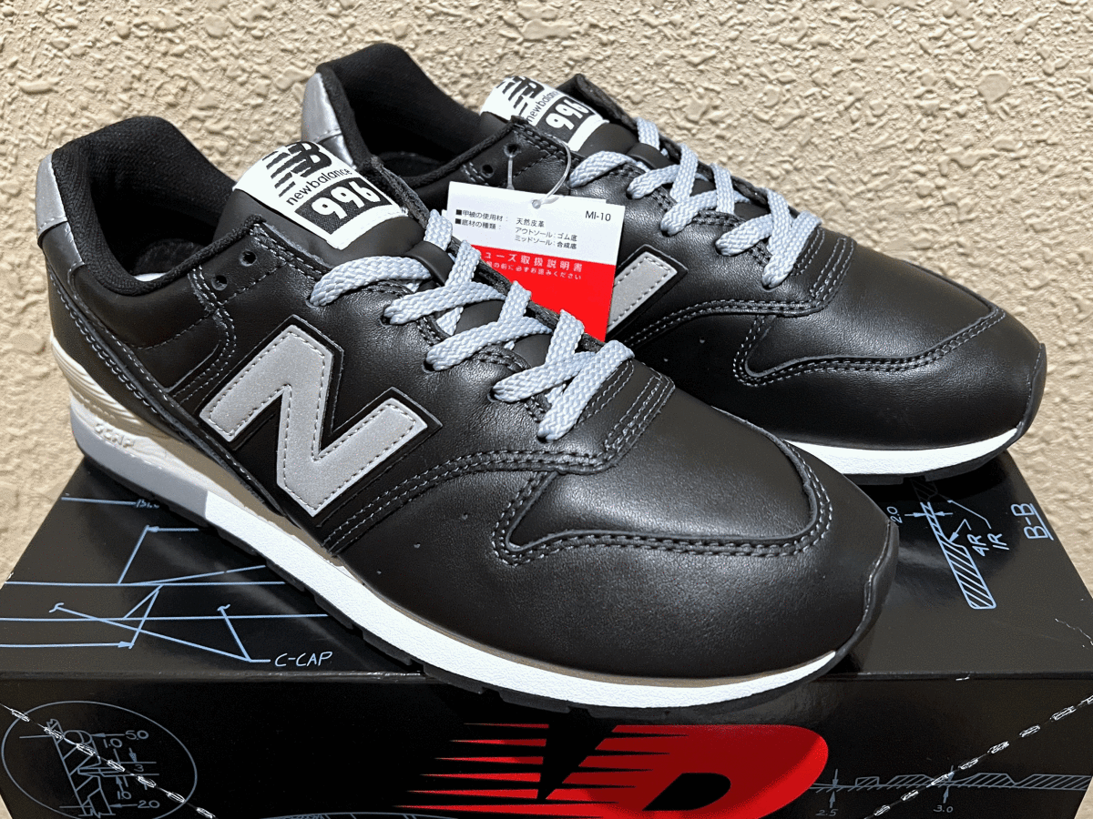 人気の春夏 フットロッカー別注M576デザイン スニーカー ブラック×グレー 黒 M996限定カラー オールレザー 天然皮革 28cm US10 CM996NB Balance New 28.0cm 人気の春夏 フットロッカー別注M576デザイン スニーカー ブラック×グレー 黒 M996限定カラー オールレザー 天然皮革 28cm US10 CM996NB Balance New 28.0cm