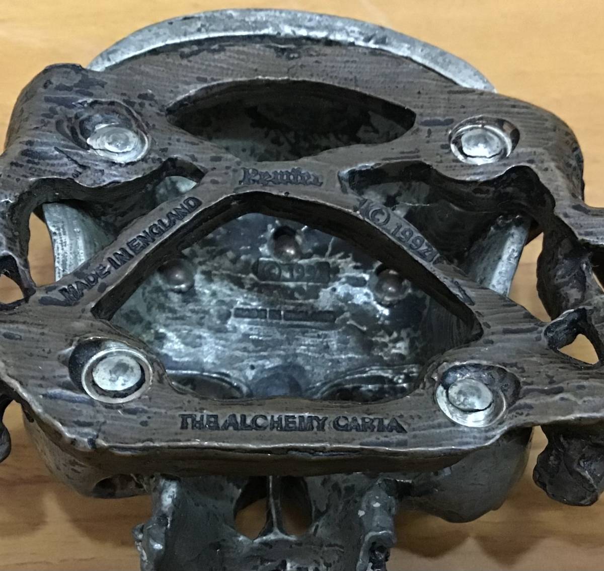 THE ALCHEMY CARTA アルケミーカルタ ベルト バックル スカル エンジェル シルバーカラー イギリス製 メンズアクセサリー ベルト幅3.5㎝_画像4
