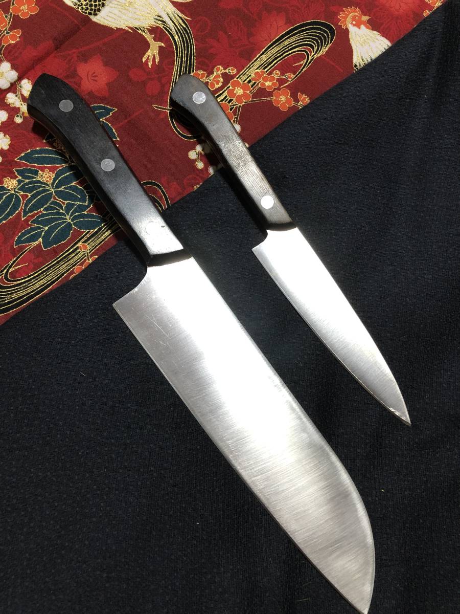 【中古美品・研ぎ済み】【日本橋木屋】エーデルワイス　ステンレス　三徳包丁　和包丁　刃物　霞包丁　ナイフ　料理　釣り　板前　寿司職人