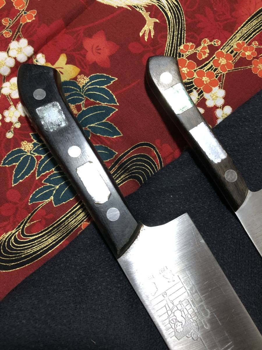 【中古美品・研ぎ済み】【日本橋木屋】エーデルワイス　ステンレス　三徳包丁　和包丁　刃物　霞包丁　ナイフ　料理　釣り　板前　寿司職人