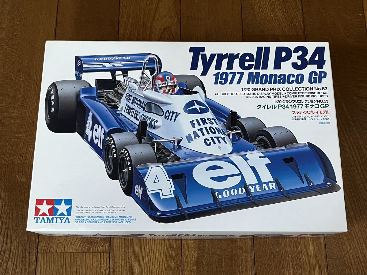タミヤ 1/20 TYRRELL P34 1977 Monaco GP タイレルP34 1977 モナコGP 新品未使用 未組立 レア 希少 絶版 当時物TAMIYA(35-14)_画像1