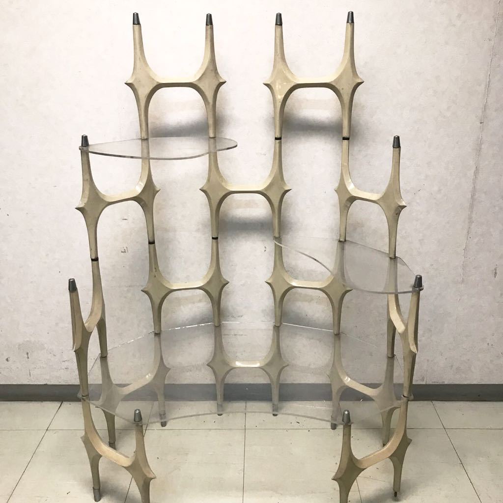 昭和 レトロ 陳列棚 ミッドセンチュリー スペースエイジ インテリア