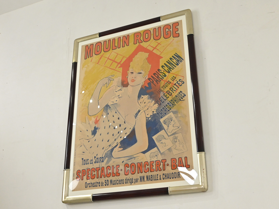  France Jules Cheret 1890 year original *Moulin Rouge, Paris-Cancan~ lithograph large size poster genuine work guarantee frame goods / Jules shere