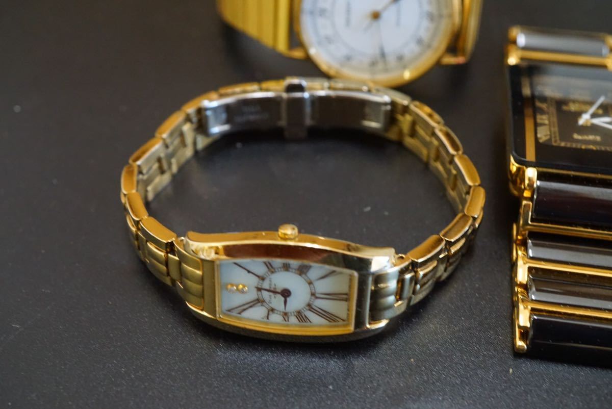 F396 ELGIN/エルジンなど ゴールドカラー 腕時計 7点セット ブランド アクセサリー 大量 まとめて おまとめ まとめ売り 色々 不動品_画像6