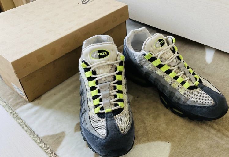 【28cm】NIKE AIR MAX 95 OG YELLOW GRADATION ナイキ エアマックス95 イエローグラデーション (554970-174) 割れがあり修理