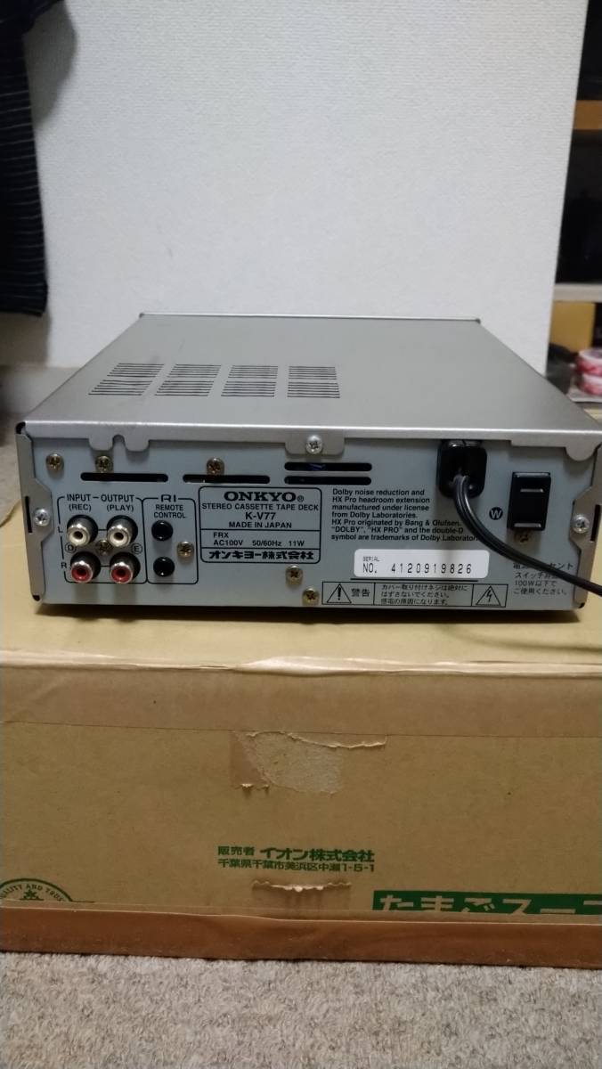 ONKYO カセットデッキ K-V77 綺麗・動作確認 | qacademy.co