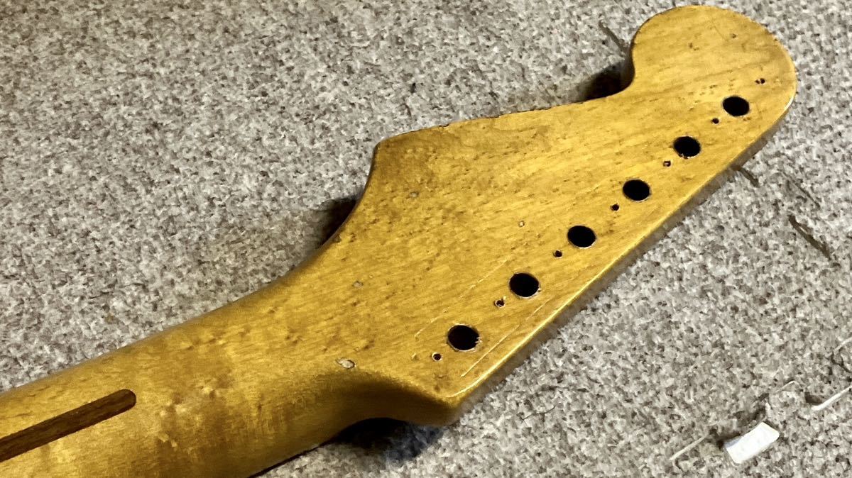 AllParts maple 1peace Strato neck aged by Joseph Rivera ストラト用