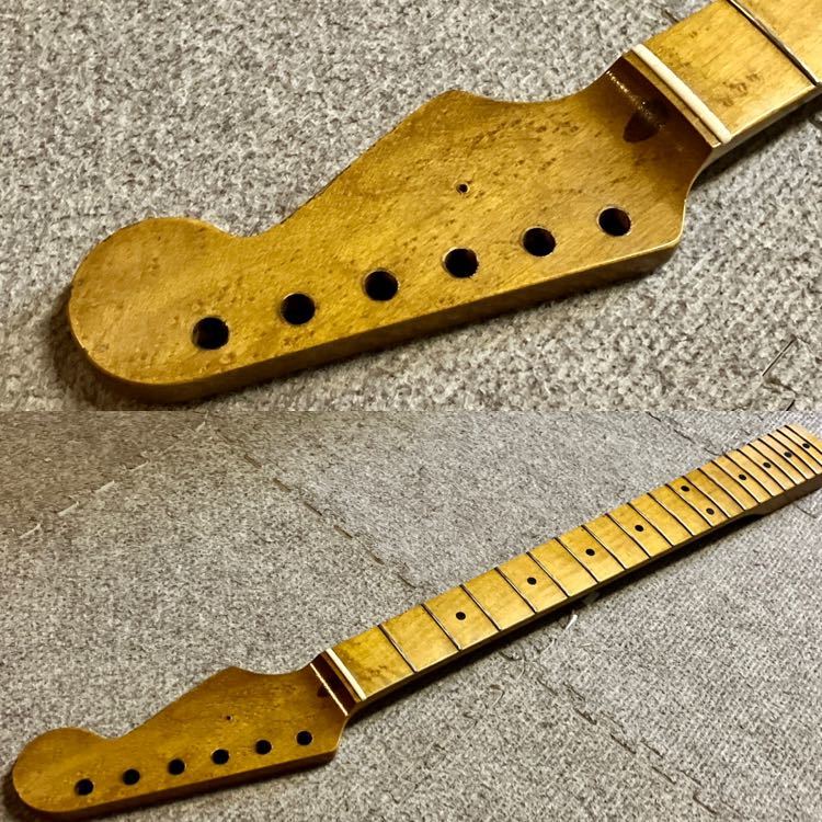 AllParts maple 1peace Strato neck aged by Joseph Rivera ストラト用