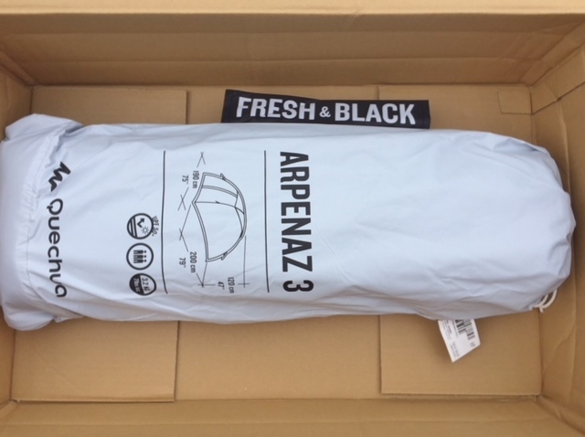 法國Keshure Tent 3人新品未使用QUECHUA ARPENAZ FRESH＆BLACK 原文:フランス　ケシュア　テント ３人用　新品 未使用　QUECHUA ARPENAZ FRESH&BLACK