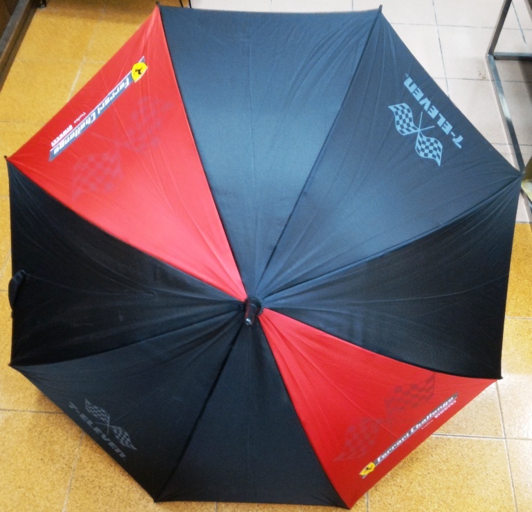 新着商品 [K'] Ferrari（フェラーリ） 長傘 赤黒 台湾7-11 ポイント集め限定商品 長傘