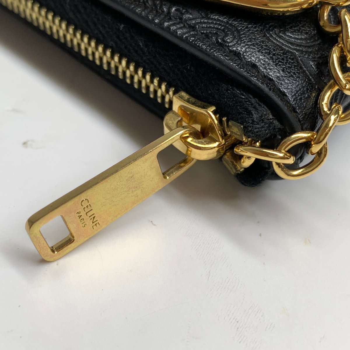 f C 美品 CELINE セリーヌ トリオンフ コインケース カードケース