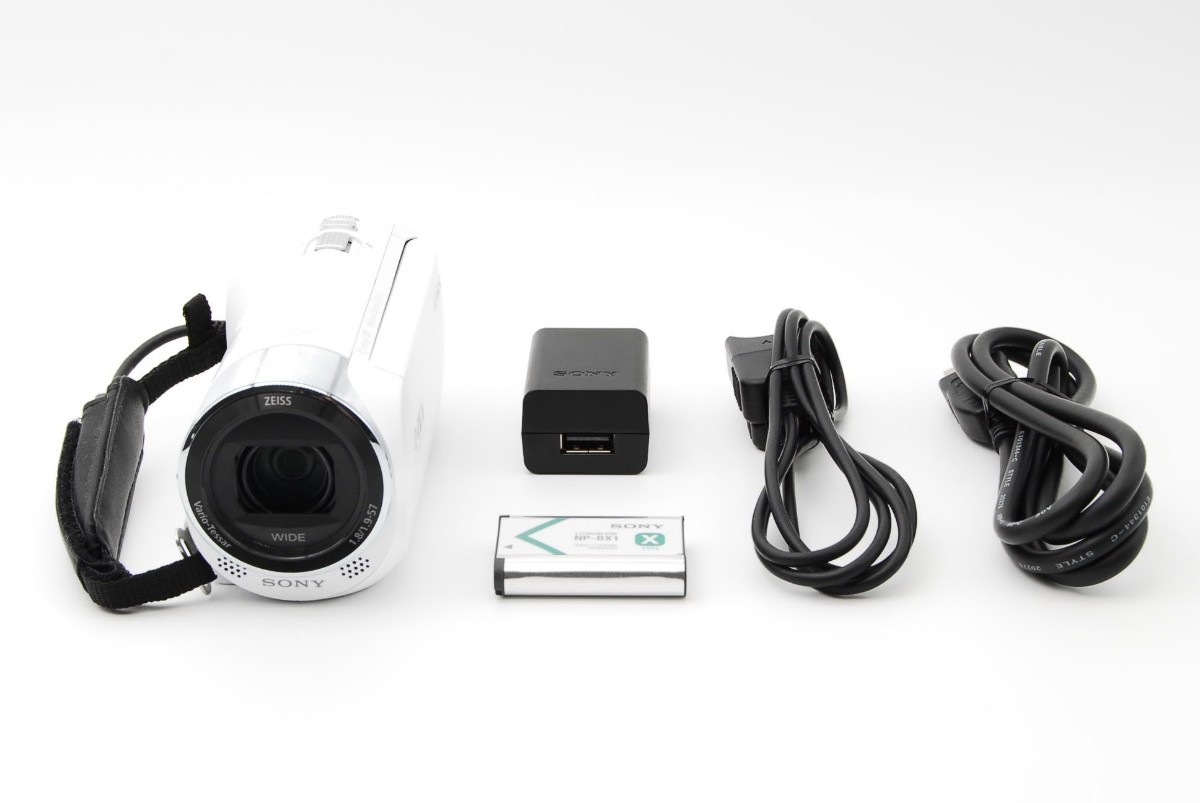 極上美品】SONY ソニー ビデオカメラ Handycam HDR-CX470 ホワイト