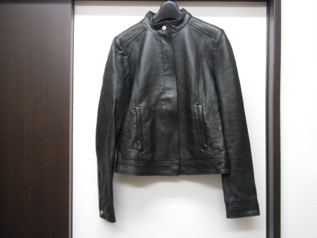 (537)GUCCI Gucci кожа байкерская куртка 40