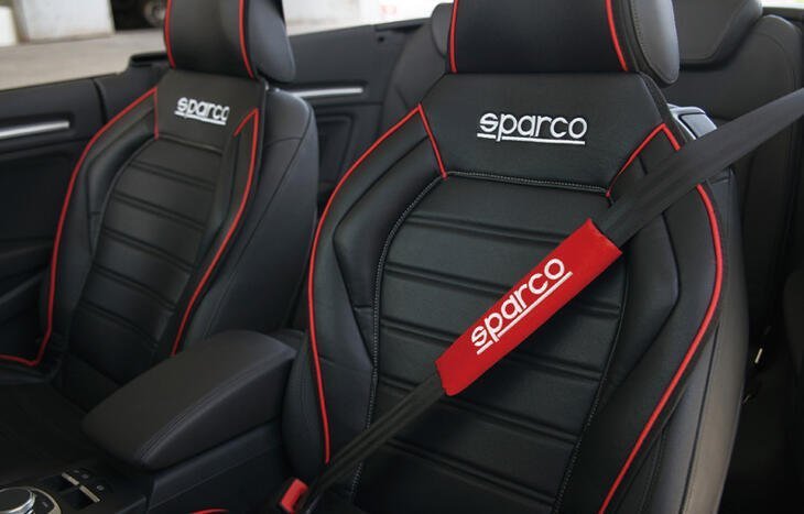 ★sparco ショルダーパッド NEWモデル★sparcoロゴ・レッド 2個入り（SPARCO CORSA/SPC1204RD-J)_画像2