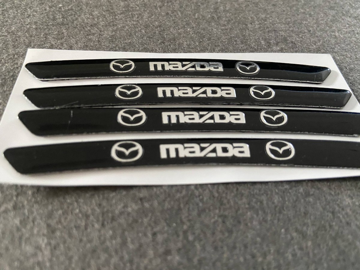 ★マツダ MAZDA★43★ ホイールリムステッカー 装飾バッジデカールスタイリング 傷を隠す 4枚セット 90ｍｍ アルミ 車用の画像2