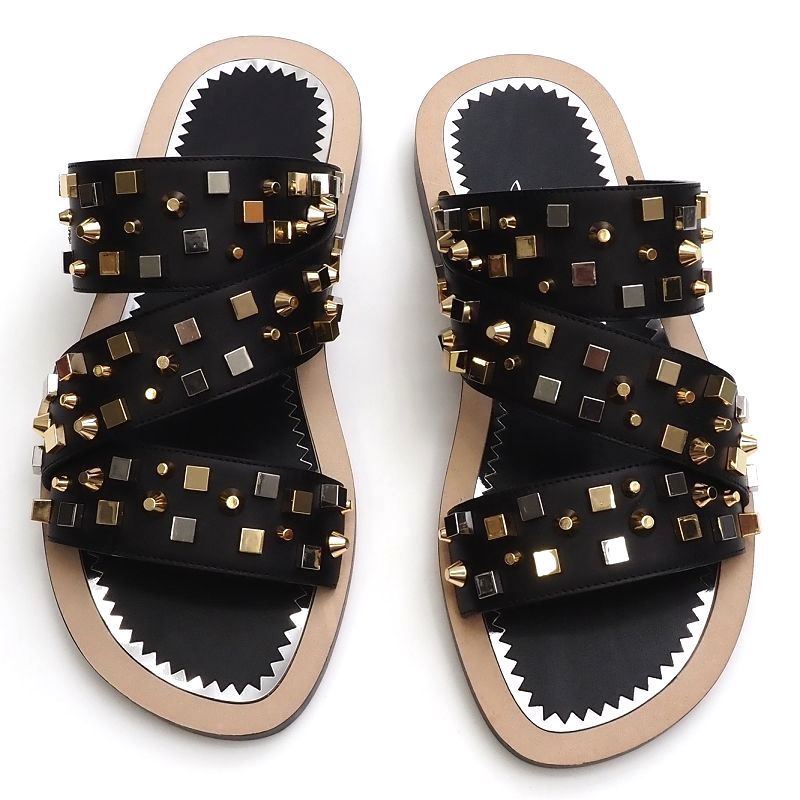 F0433S 未使用品 Christian Louboutin/スタッズ サンダル 【サイズ:40