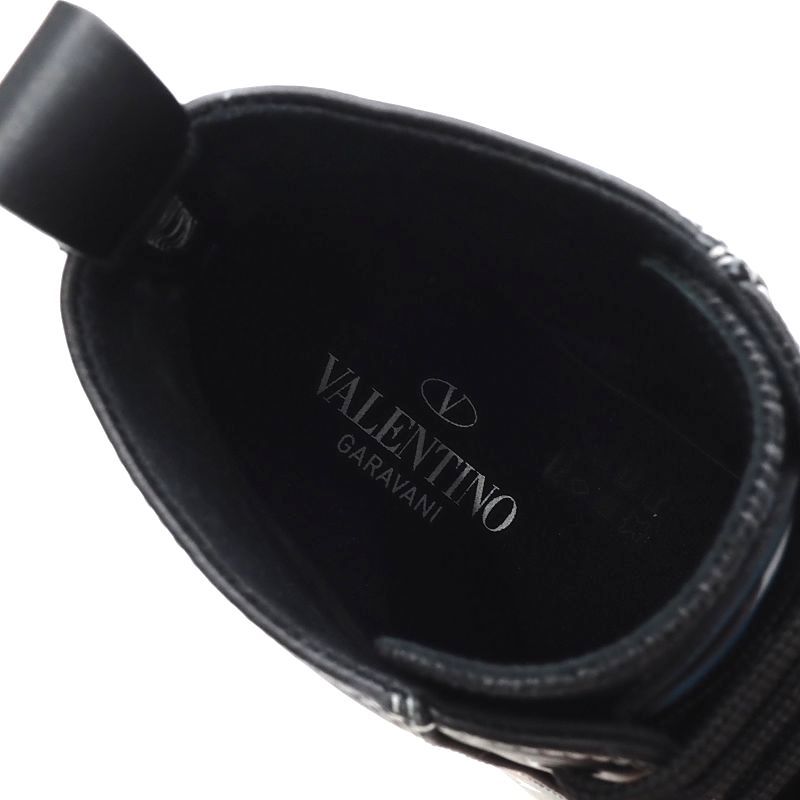 F04129 新品 VALENTINO GARAVANI/レザースニーカー 【サイズ：40】 ブラック ヴァレンティノ ガラヴァーニ _画像4