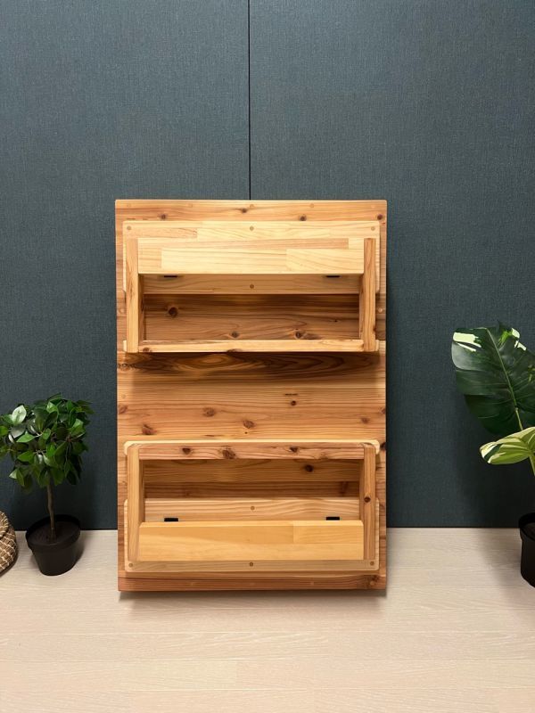 送料無料】 ローテーブル 長方形 90cm 60cm 2way 隠し収納 杉 木組 ロ