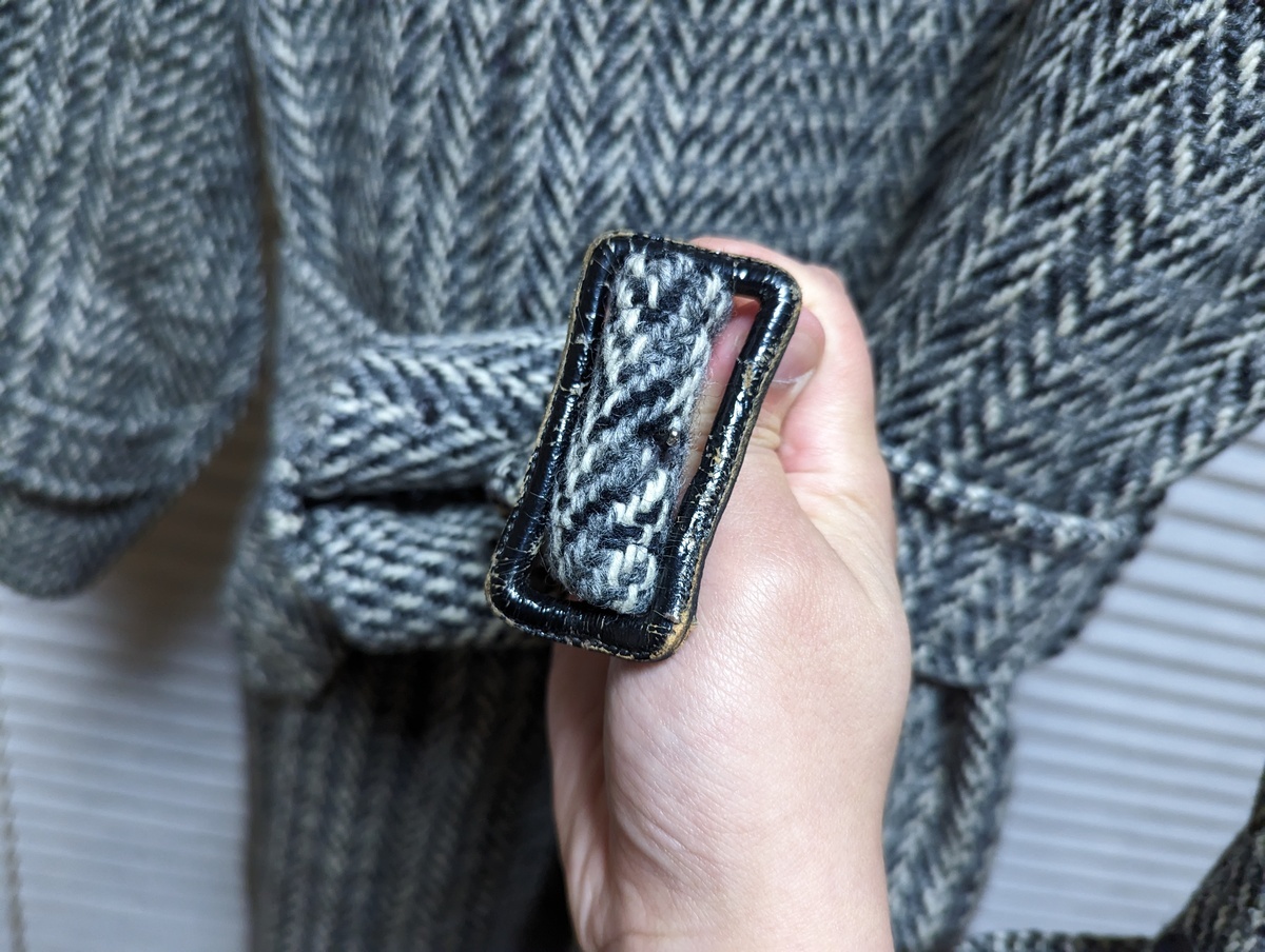 Aquascutum アイリッシュツイード ヴィンテージ ステンカラーコート