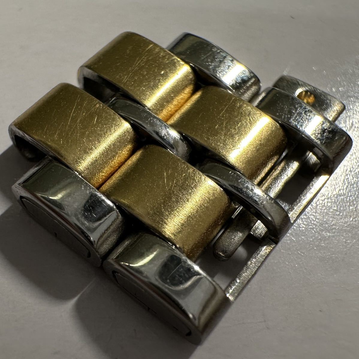 オメガ　レディース　コマ　12mm幅　2個セット　ステンレスベルト OMEGA stainless steel bracelet parts コンビ　F-1_画像1