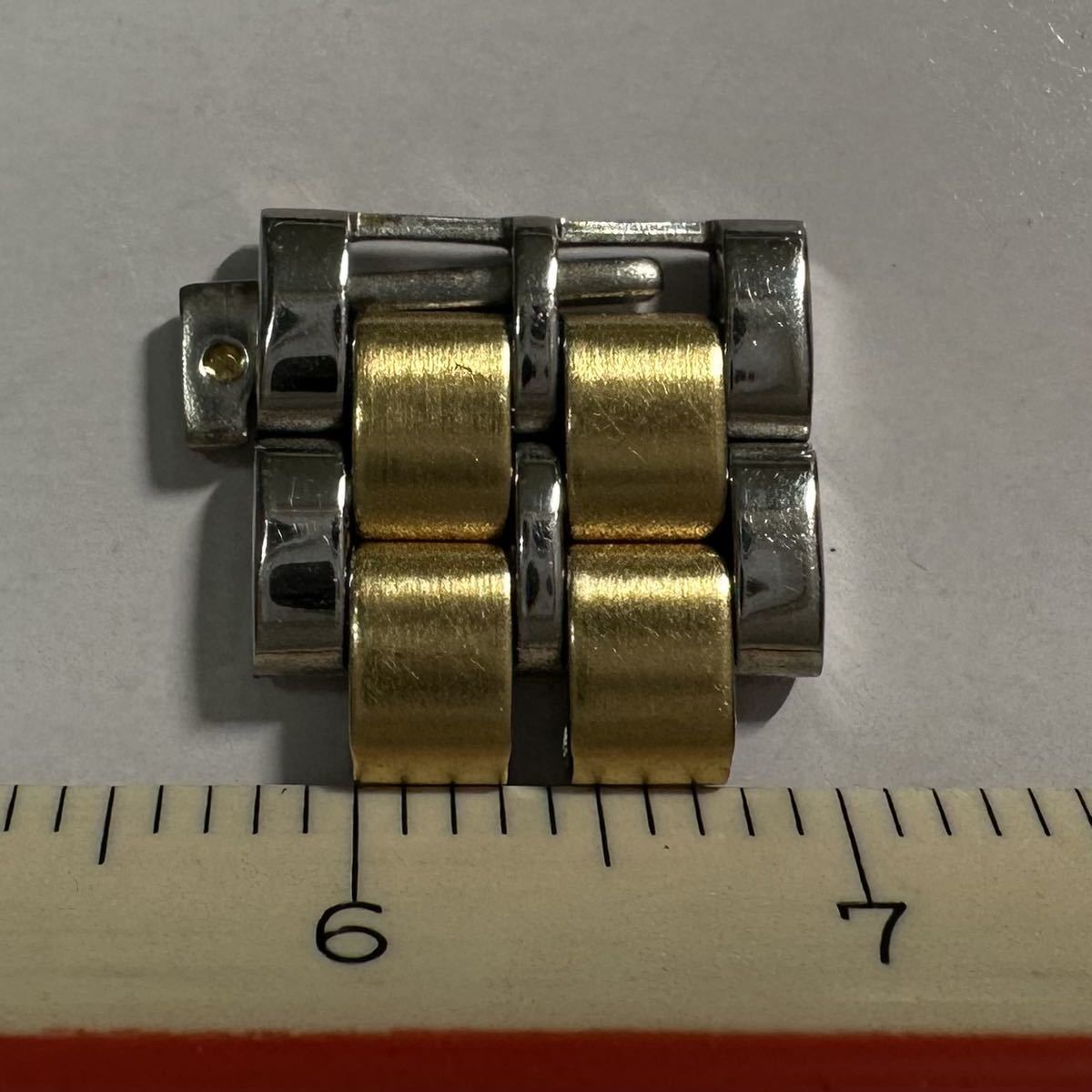 オメガ　レディース　コマ　12mm幅　2個セット　ステンレスベルト OMEGA stainless steel bracelet parts コンビ　F-1_画像4