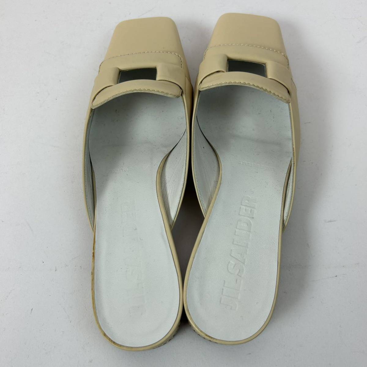 y168 未使用 JIL SANDER ジルサンダー スクエアトゥ パンプス ミュール