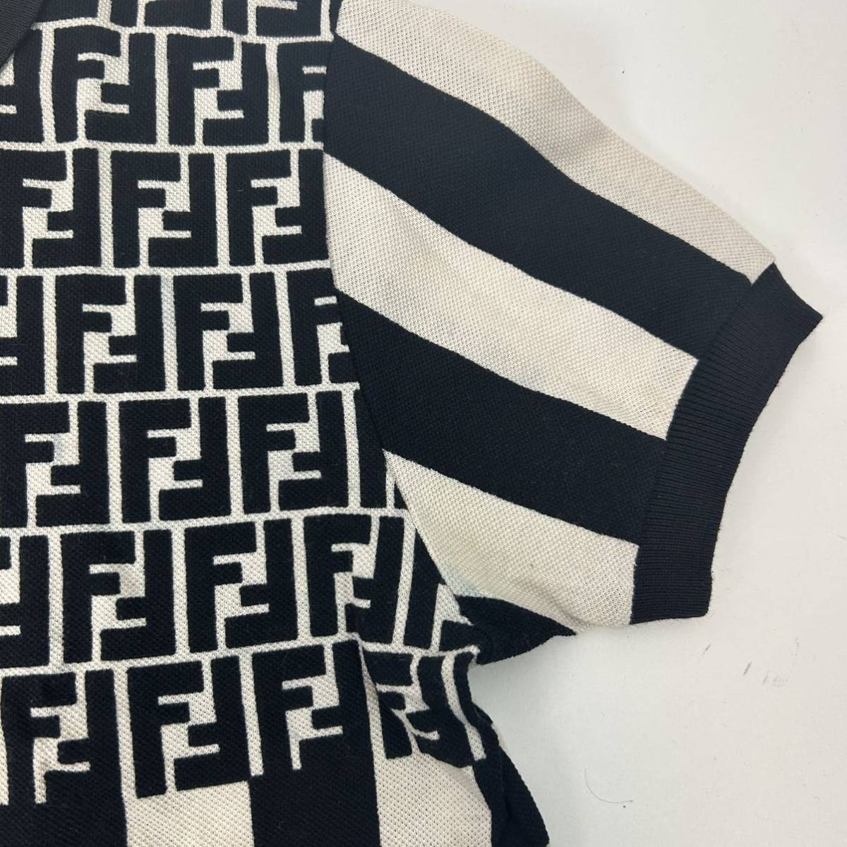 ☆x190 FENDI フェンディ 半袖シャツ ポロシャツ FF チェッカー ズッカ
