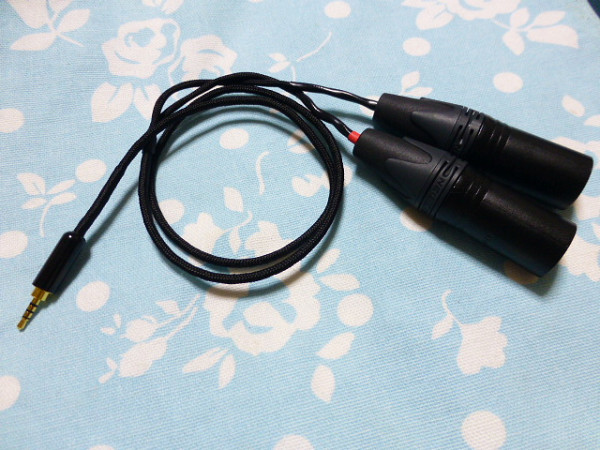 2.5mm4極 → XLR コネクタ 3ピン×2 ライン入力 ケーブル 50cm ViaBlue EPC-4 キャノン DP-X1A SP1000 Fiio KANN REX-KEB03 CAYIN