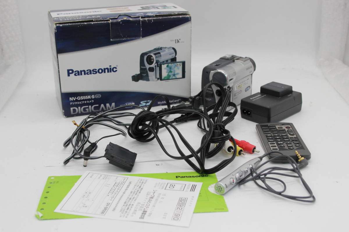 【返品保証】 【録画確認済み】パナソニック Panasonic NV-GS55 100x 元箱 バッテリー付き 付属品多数 ビデオカメラ C6609