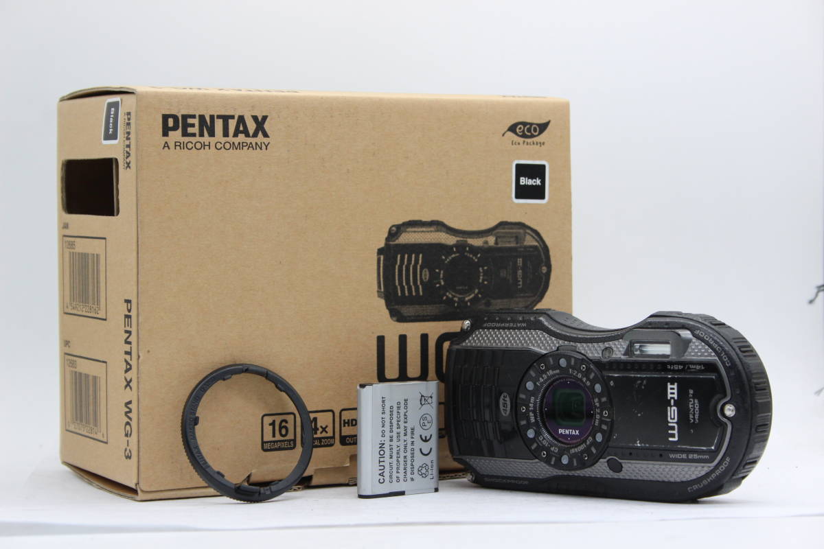 世界的に Wide ブラック WG-II Pentax 【元箱付き】ペンタックス