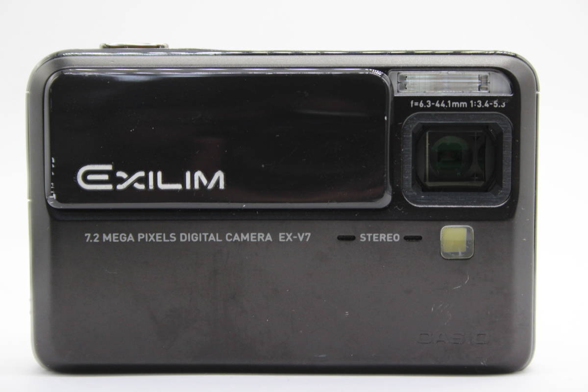 【返品保証】 カシオ Casio Exilim EX-V7 ブラック 7x バッテリー付き コンパクトデジタルカメラ C6970_画像2