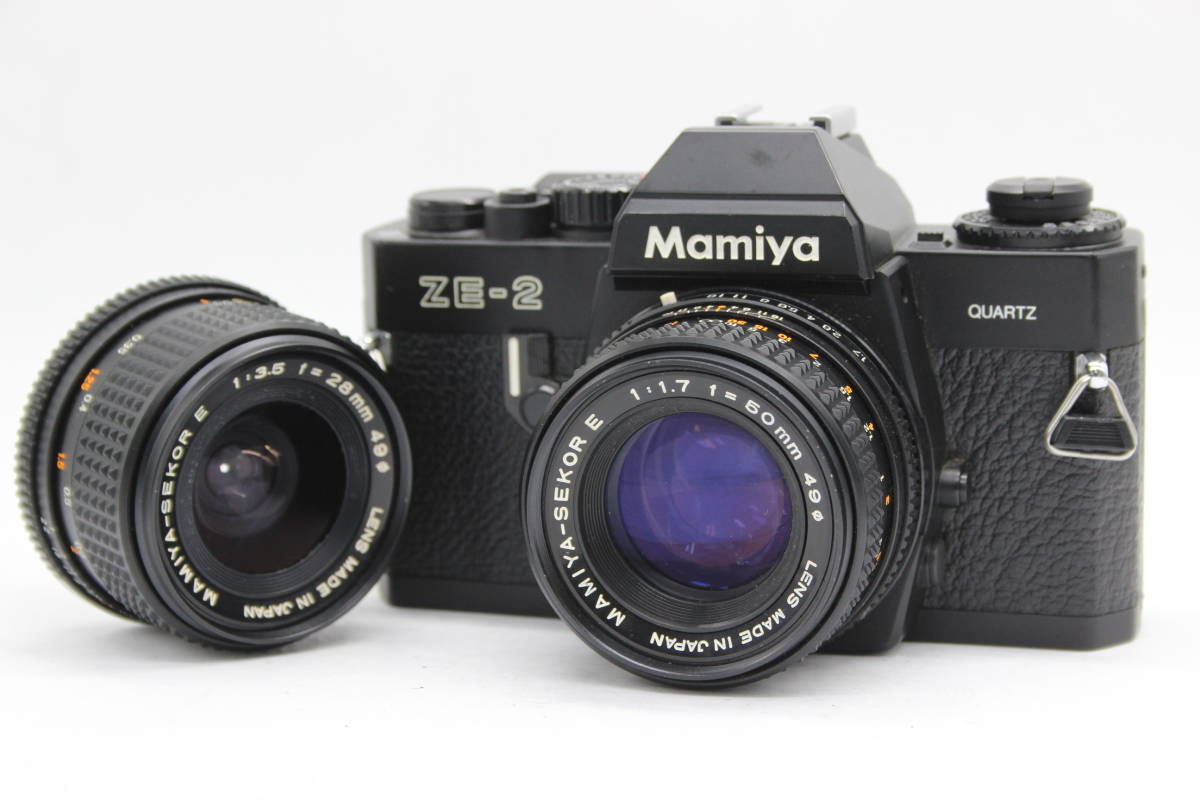 【訳あり品】 マミヤ Mamiya ZE-2 ブラック mamiya-sekor E 50mm F1.7 28mm F3.5 ボディレンズセット C7418