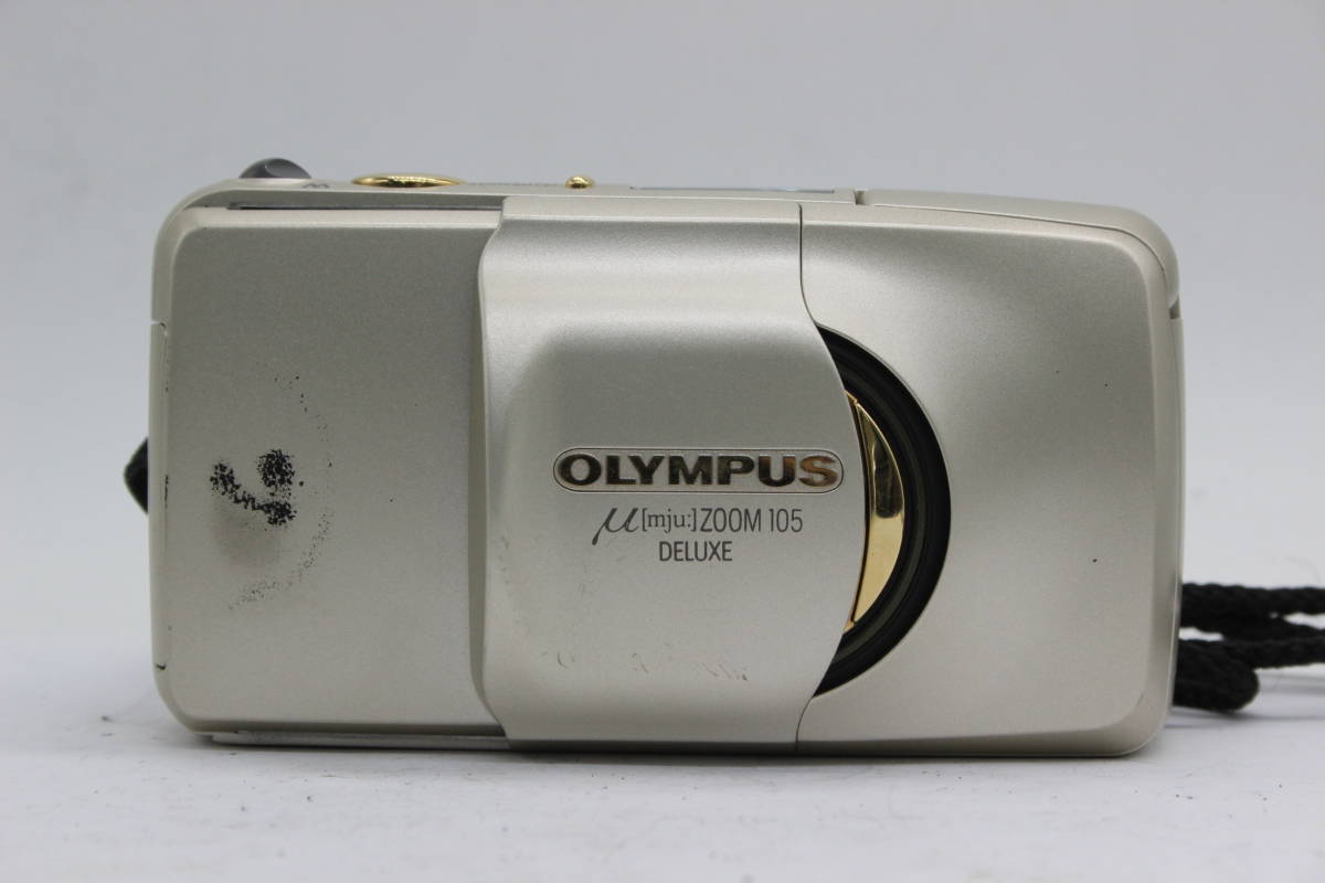 【返品保証】 オリンパス Olympus μ Zoom 105 Deluxe ゴールド Multi AF 38-105mm ケース付き コンパクトカメラ C7540_画像2
