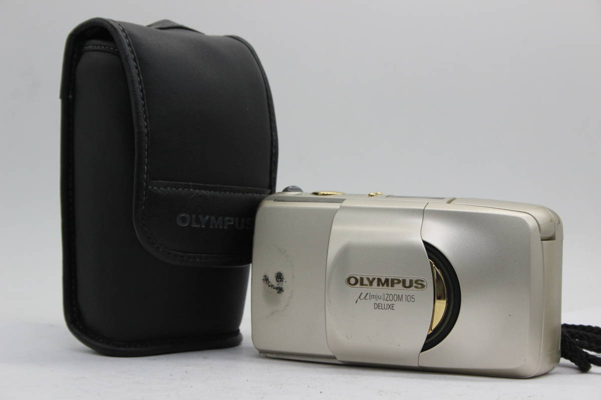 完動品】OLYMPUS μ ｍju ZOOM deluxe ブラック×ゴールド-