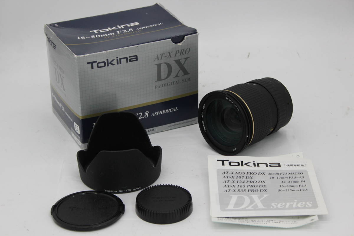 【返品保証】 【元箱付き】トキナー Tokina AT-X PRO SD ASPHERICAL 16-50mm F2.8 DX キャノンマウント 前後キャップ フード付き C7564_画像1
