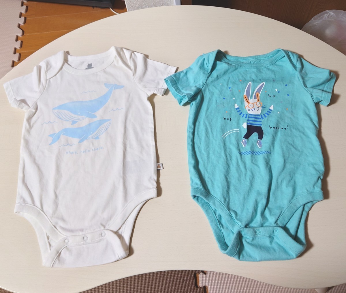 babyGAP ベビーギャップ 半袖ロンパース ボディスーツセット 12-18m 80 美品 半袖上下セット 新品・ほぼ未使用_画像1