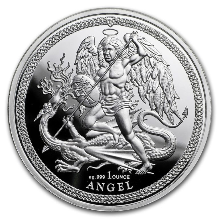 [保証書・カプセル付き] 2018年 (新品) イギリス諸島「大天使 ミカエル」純銀 1オンス 銀貨