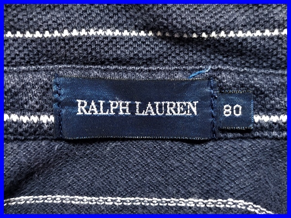 即決! 良品(記名なし)! Ralph Lauren ラルフローレン 長袖ウエスタンシャツ サイズ80