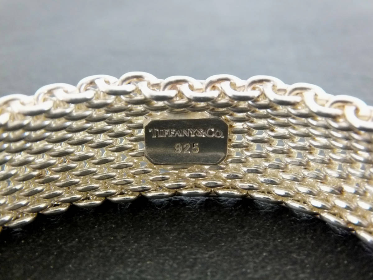 B TIFFANY&Co. ティファニー サマセット SV メッシュ バングル