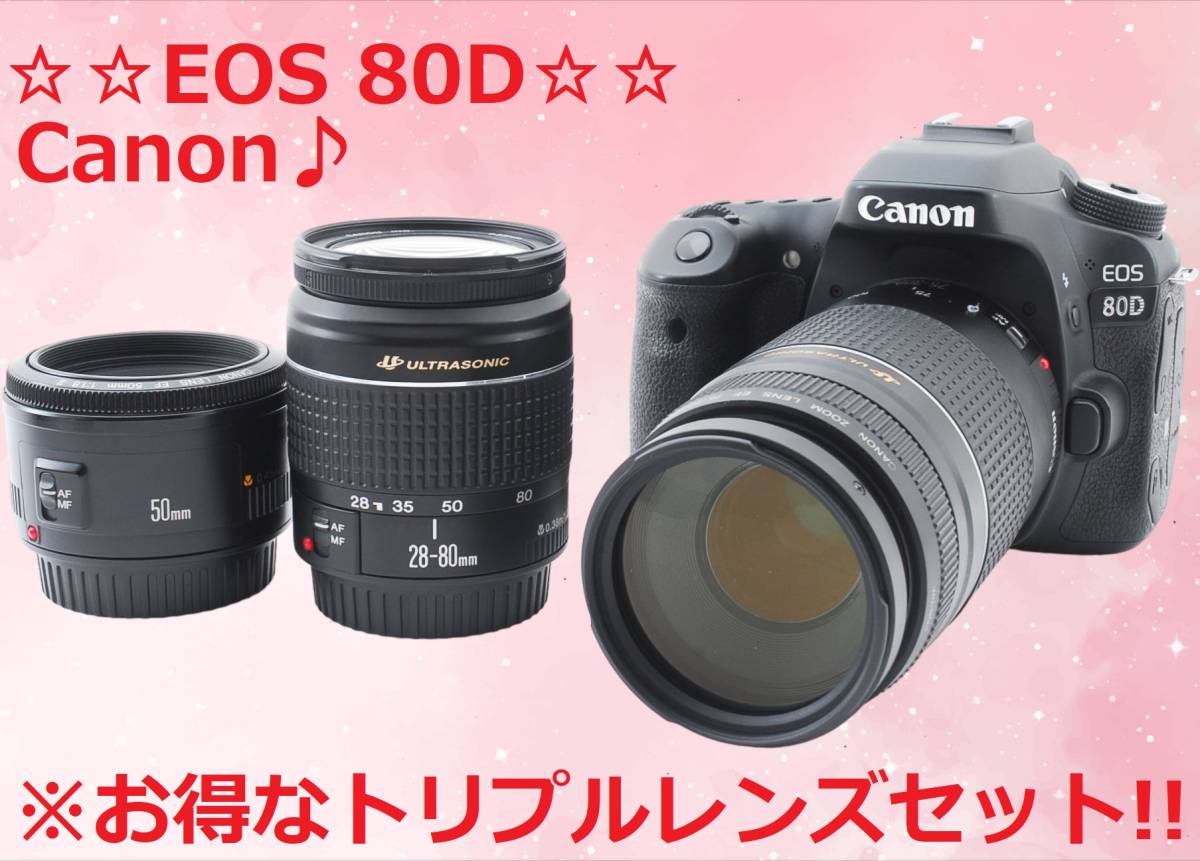 【国内在庫】 美品 ショット数8989回!! Canon キャノン EOS 80D #5674 キヤノン
