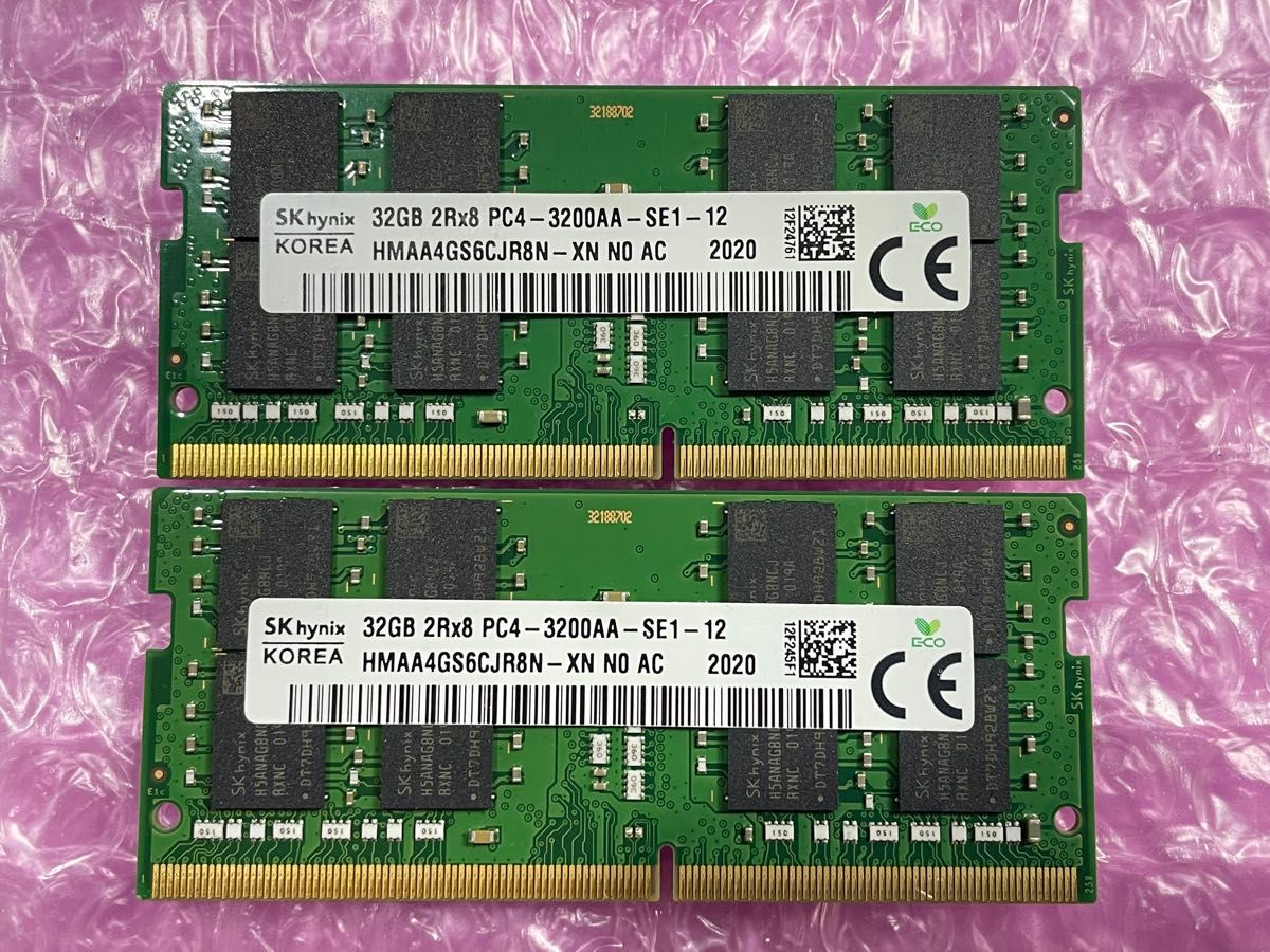 SK hynix PC4 3200AA 32GB DDR4 SO-DIMM Yahoo!フリマ（旧）-