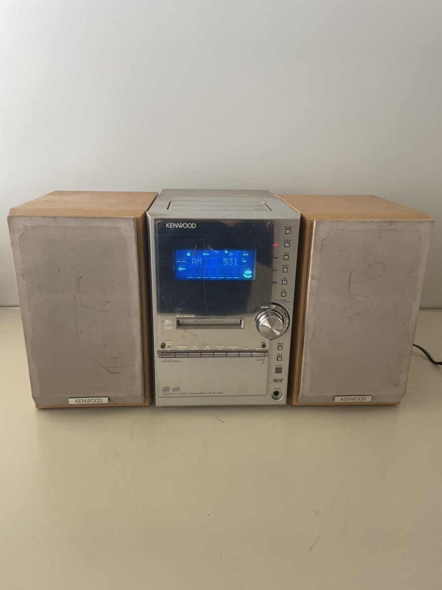 KENWOOD Kenwood CD/MD/TUNER/TAPE mini component RXD-SL3MD LS-SL3MD-N system player used electrification has confirmed operation not yet verification junk 